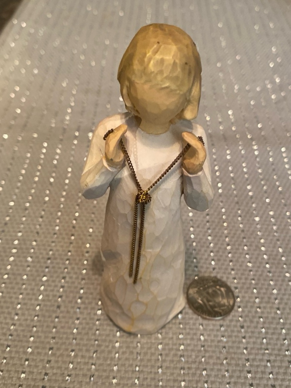 Willow Tree Cream and Gold Prayer Figurine